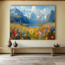 Load image into Gallery viewer, Mountain Meadow Abstract Painting for Nature - Inspired Office & Outdoor - Lover’s Bedroom DKH256