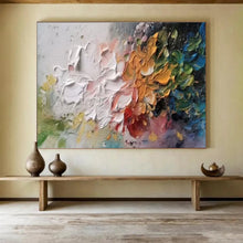 Load image into Gallery viewer, Textured Floral Abstract Painting on Canvas - “Colorful Petals” DKH700