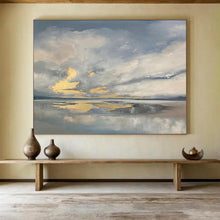 Load image into Gallery viewer, “Cloudy Sky Reflection” - Impressionistic Abstract Acrylic, Suits Modern Dining Room and Art Gallery DLZ253