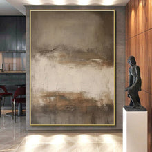Load image into Gallery viewer, Weathered Neutral Abstract Art – Great for Rustic Farmhouse Entryway & Timeless Art Gallery LargeART0712