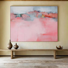 Load image into Gallery viewer, Gentle Pink Wash Abstract Canvas Painting DKH487