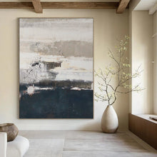 Load image into Gallery viewer, Grey - Blue Layered Abstract Acrylic Art, Ideal for Home Office & Living Room Corners LargeART0984