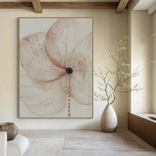 Load image into Gallery viewer, Beige - Toned Delicate Flower Abstract Art, Ideal for Feminine Boudoir & Calming Yoga Studio LargeART1926