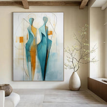 Load image into Gallery viewer, Abstract Spiritual Figure Art, Minimalist Line - Art Painting for Serene Bedroom & Art Gallery LargeART2234