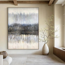 Load image into Gallery viewer, Gray & Blue Forest Abstract Art, Perfect for Serene Office & Nature - Inspired Bedroom LargeART2102