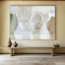 Load image into Gallery viewer, Hand - painted Generous - sized Collaged Neutral Figures Acrylic Art for Eclectic Home Offices LargeART1781