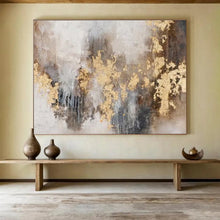 Load image into Gallery viewer, Gold - Accented Abstract Painting On Canvas DKH413