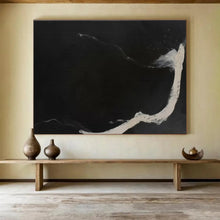 Load image into Gallery viewer, Black and White Abstract Art for Minimalist Office & Monochrome Gallery DKH142