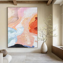 Load image into Gallery viewer, “Soft Color Fusion” – Pastel - Toned Abstract Oil Painting with Gentle Textures DTP275