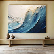 Load image into Gallery viewer, 3D Sea Wave - Coastal Living Room Art LargeART1554