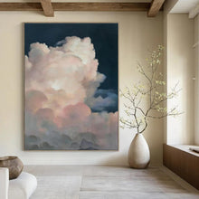 Load image into Gallery viewer, Pink Cloud Abstract Painting, Ideal for Dreamy Bedroom & Whimsical Café LargeART1423