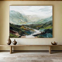 Load image into Gallery viewer, Textured Landscape Abstract Painting on Canvas - “Mountain Textures” DKH725
