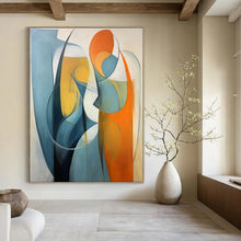 Load image into Gallery viewer, Large - Scale Hand - painted Abstract Human Forms Acrylic Art for Art - Centric Living Rooms LargeART0188