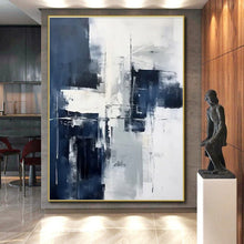 Load image into Gallery viewer, Blue - Gray Abstraction for Coastal Home & Serene Office LargeART0840