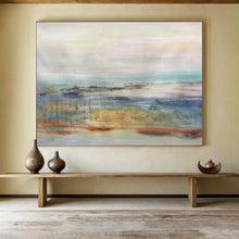 Load image into Gallery viewer, Soft - Toned Abstract Landscape Painting with Pastel Colors for Dreamy Bedroom & Delicate Boutique DKH300