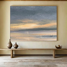 Load image into Gallery viewer, Subtle Sunset on the Shore Abstract acrylic painting DLZ016