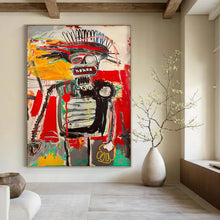 Load image into Gallery viewer, “Chaotic Robot - like Figure” – Abstract Expressionist Painting with Bold Lines and Colors DTP094