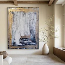 Load image into Gallery viewer, Gold - Framed Abstract Texture Abstract Canvas Painting, Ideal for Modern Hallway & Chic Office LargeART1198