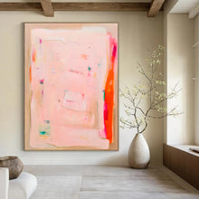 Load image into Gallery viewer, Minimalist Soft Pink Abstract, Ideal for Calming Bedroom & Minimalist Office LargeART1828
