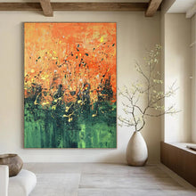 Load image into Gallery viewer, Splattered Autumn Abstract Art for Rustic Cabin & Nature - inspired Café LargeART0926