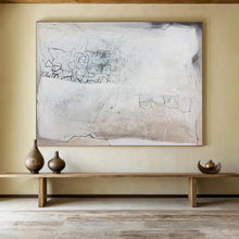 Load image into Gallery viewer, Monochrome Line Abstract Art for Minimalist Studio & Calm Waiting Room DKH081