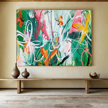 Load image into Gallery viewer, Whimsical Butterfly Abstract Painting for Bohemian Garden & Creative Studio DKH223
