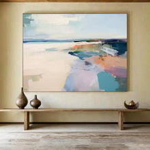 Load image into Gallery viewer, Soft Toned Coastal Abstract - Tranquil Living Room or Bedroom Art LargeART1544