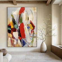 Load image into Gallery viewer, Colorful Abstract Shape Painting, Suited for Playful Kids’ Room & Art - Filled Hallway LargeART1955