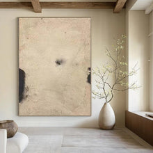 Load image into Gallery viewer, Minimalist Beige - Black Abstract Canvas Painting, Perfect for Minimalist Living Room & Contemporary Gallery LargeART1165