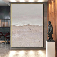 Load image into Gallery viewer, Textured Beach Shoreline Acrylic Art - Great for Coastal - inspired Bathroom & Relaxing Reading Nook LargeART0666