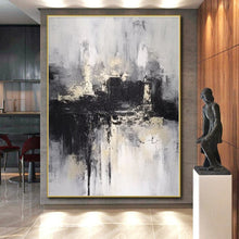 Load image into Gallery viewer, Monochrome Urban Abstract Acrylic Art - Great for Industrial - style Home & Art Gallery LargeART0546