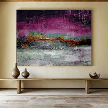 Load image into Gallery viewer, Purple - Dominant Textured Abstract Painting On Canvas DKH391