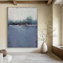 Load image into Gallery viewer, “Purple - Hued Horizons” - Purple, Grey Abstract Landscape on Canvas DKH1224