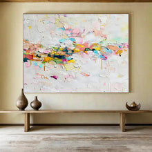 Load image into Gallery viewer, Colorful Abstract Patchwork of Shapes Abstract acrylic painting DLZ044