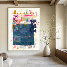 Load image into Gallery viewer, Whimsical Abstract Collage, Suited for Bohemian Bedroom & Art - Loving Library LargeART1822