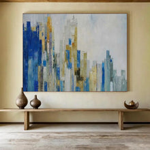 Load image into Gallery viewer, Hand - painted Abstract Cityscape Acrylic Art for Urban Loft Decor LargeART1659