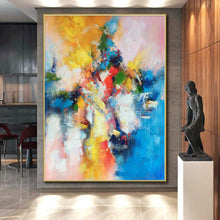 Load image into Gallery viewer, Grand Hand - painted Vivid Abstract Fusion Acrylic Art for Creative - Themed Sunrooms LargeART0227