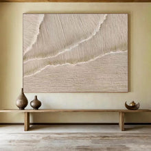 Load image into Gallery viewer, Textured Beige Abstract Art for Rustic Bedroom & Cozy Reading Nook DKH095