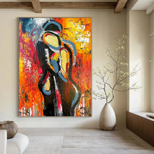 Load image into Gallery viewer, Colorful Abstract Figure Abstract Canvas Painting, Suited for Vibrant Studio & Artistic Living Room LargeART1196