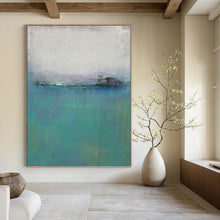 Load image into Gallery viewer, “Misty Blue Landscape” - Blue Abstract Landscape on Canvas DKH1197