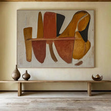 Load image into Gallery viewer, Abstract Shapes in Warm Tones - Modern Living Room or Office Art LargeART1492