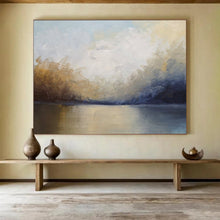 Load image into Gallery viewer, Serene Water & Sky Soft Hues & Tranquil Landscape on Canvas DLZ009