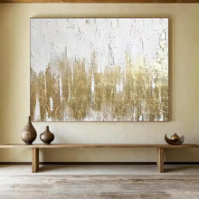 Load image into Gallery viewer, Gold - Accented Textured Abstract Painting On Canvas DKH427