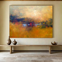 Load image into Gallery viewer, Warm - Toned Abstract Sunset Painting On Canvas DKH399