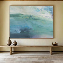 Load image into Gallery viewer, Turquoise Abstract Sea Painting On Canvas DKH417