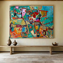 Load image into Gallery viewer, “Colorful Abstract Mosaic” - Vibrant Geometric Abstract Acrylic, Suits Art Studio and Living Room DLZ233