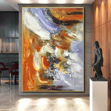 Load image into Gallery viewer, Colorful Abstract Fusion Acrylic Art - Suited for Bohemian - style Bedroom & Artistic Studio LargeART0619