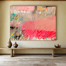 Load image into Gallery viewer, Dreamy Abstract Painting with Blush Tones for Bridal Suite & Poetry Corner DKH206