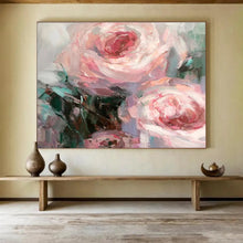 Load image into Gallery viewer, Soft - Toned Floral Abstract Painting on Canvas - “Gentle Blooms” DKH724