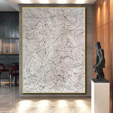 Load image into Gallery viewer, Massive Intricate Gray Lines Acrylic for Minimalist Study & Calming Yoga Studio LargeART0306